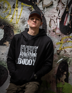 HOODIE "EVERY ADVENTURE IS BETTER WITH A BUDDY" schwarz